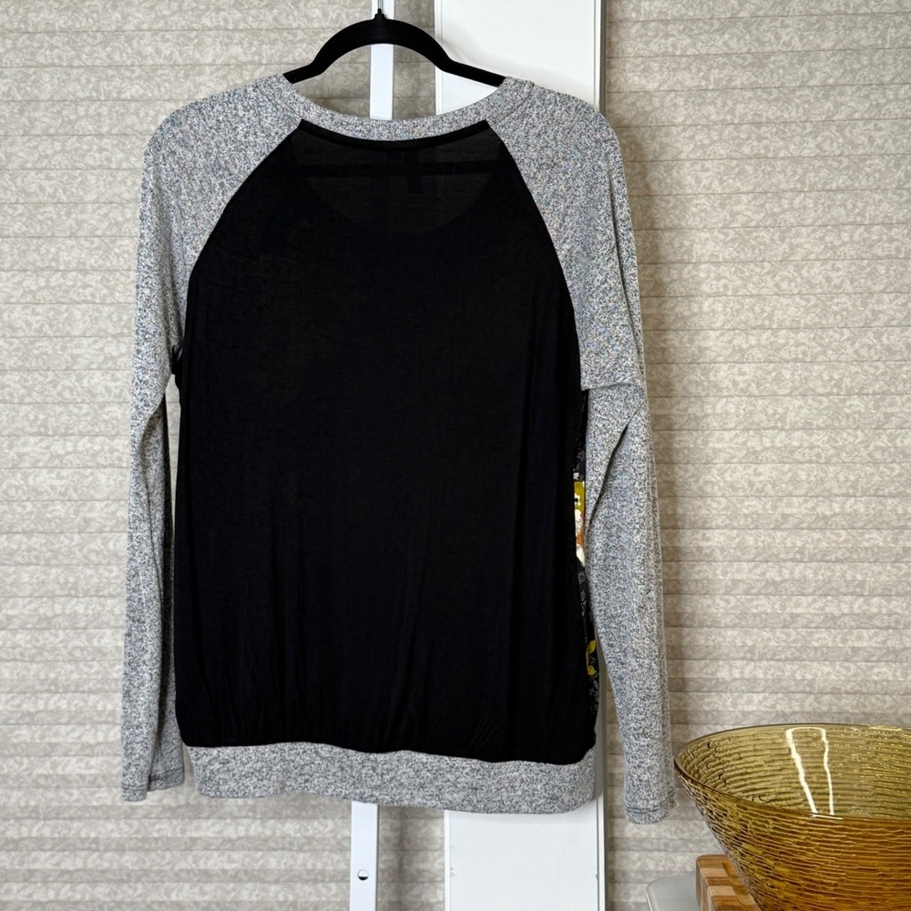 KUT From The Kloth Floral Print Raglan Long Sleeve Top Womens Sz M Romantic Boho - Picture 5 of 8